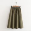 Lace Up A Line Elegant Skirt - Image 2