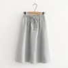 Lace Up A Line Elegant Skirt - Image 6