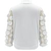 Lantern Long Sleeve Mesh O-neck Solid Knitted Casual Blouse - Image 12