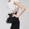 Layered Ruffles Stand Collar Retro Sleeveless Organza Tops - Image 5