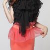 Layered Ruffles Stand Collar Retro Sleeveless Organza Tops - Image 6