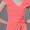Long Chiffon Flowers Pleated Wedding Party Bridesmaid Dresses With Train - Image 7