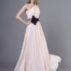 Long Chiffon One Shoulder Bows Floor Length Wedding Party Bridesmaid Dresses