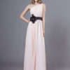Long Chiffon One Shoulder Bows Floor Length Wedding Party Bridesmaid Dresses - Image 2