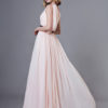 Long Chiffon One Shoulder Bows Floor Length Wedding Party Bridesmaid Dresses - Image 5