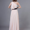 Long Chiffon One Shoulder Bows Floor Length Wedding Party Bridesmaid Dresses - Image 6