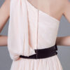 Long Chiffon One Shoulder Bows Floor Length Wedding Party Bridesmaid Dresses - Image 8