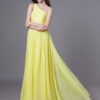 Long Chiffon Side Draping Wedding Party Prom With Detachable Ribbon Bridesmaid Dresses