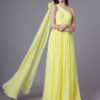 Long Chiffon Side Draping Wedding Party Prom With Detachable Ribbon Bridesmaid Dresses - Image 5