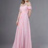 Long Off The Shoulder Chiffon Maxi Wedding Party Bridesmaid Dresses - Image 3