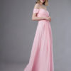 Long Off The Shoulder Chiffon Maxi Wedding Party Bridesmaid Dresses - Image 4