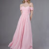 Long Off The Shoulder Chiffon Maxi Wedding Party Bridesmaid Dresses - Image 5