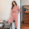 Long Sleeve Solid Casual Cargo Pants Overalls - Image 3