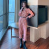 Long Sleeve Solid Casual Cargo Pants Overalls - Image 2