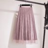 Midi Pleated Lace Fashion Skirt - Image 3