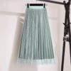 Midi Pleated Lace Fashion Skirt - Image 8