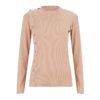 O-Neck Metal Buttons Long Sleeve Solid Ribbed Knitted Blouse - Image 4