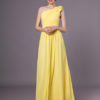 One Shoulder Chiffon Floor Length Wedding Party Bridesmaid Dresses - Image 4