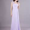 One Shoulder Chiffon Pleated Wedding Party Bridesmaid Dresses - Image 2