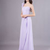One Shoulder Chiffon Pleated Wedding Party Bridesmaid Dresses - Image 5