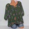 Plus Size Printed Casual V-Neck Chiffon Blouse - Image 4