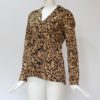 Plus Size Lapel Long Sleeve Sexy Leopard Print Elegant Chiffon Blouse - Image 10