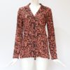 Plus Size Lapel Long Sleeve Sexy Leopard Print Elegant Chiffon Blouse - Image 13