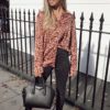 Plus Size Lapel Long Sleeve Sexy Leopard Print Elegant Chiffon Blouse - Image 8