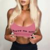 Plus Size Letter Print Sexy Strapless Elegant Short Tops