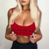 Plus Size Letter Print Sexy Strapless Elegant Short Tops - Image 2