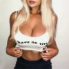 Plus Size Letter Print Sexy Strapless Elegant Short Tops - Image 4