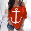 Plus Size Off Shoulder Batwing Sleeve Sexy Slash Neck Loose Blouse