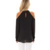 Plus Size Off Shoulder Long Sleeve Elegant Chiffon  Blouse - Image 4