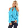 Plus Size Off Shoulder Long Sleeve Elegant Chiffon  Blouse - Image 8