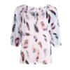 Plus Size Printed Casual V-Neck Chiffon Blouse - Image 7