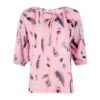 Plus Size Printed Casual V-Neck Chiffon Blouse - Image 9
