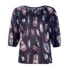 Plus Size Printed Casual V-Neck Chiffon Blouse - Image 11