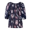 Plus Size Printed Casual V-Neck Chiffon Blouse - Image 12