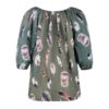 Plus Size Printed Casual V-Neck Chiffon Blouse - Image 14