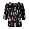 Plus Size Printed Casual V-Neck Chiffon Blouse - Image 15