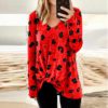 Plus Size V-neck Long Sleeve Elegant Blouse
