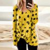 Plus Size V-neck Long Sleeve Elegant Blouse - Image 5