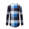 Plus Size V-neck Plaid Long Sleeve Loose Office Ladies Blouse - Image 12