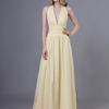 Prom Long Halter V Neck Backless Chiffon Floor Length Wedding Party Bridesmaid Dress - Image 2