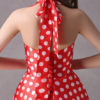 Rockabilly Polka Dot Print Halter Vintage Sweetheart Tea Length Wedding Party Bridesmaid Dresses - Image 3