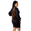 Turtleneck Slim Bodycon Long Sleeve Backless Party Dress - Image 2