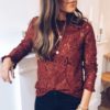 Sexy Flare Long Sleeve Lace O-neck Elegant Street Wear Blouse