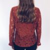 Sexy Flare Long Sleeve Lace O-neck Elegant Street Wear Blouse - Image 3