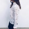 Sexy Flare Long Sleeve Lace O-neck Elegant Street Wear Blouse - Image 5