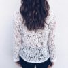 Sexy Flare Long Sleeve Lace O-neck Elegant Street Wear Blouse - Image 6